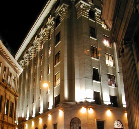 Fachada do edifício da Bolsa de Valores de São Paulo